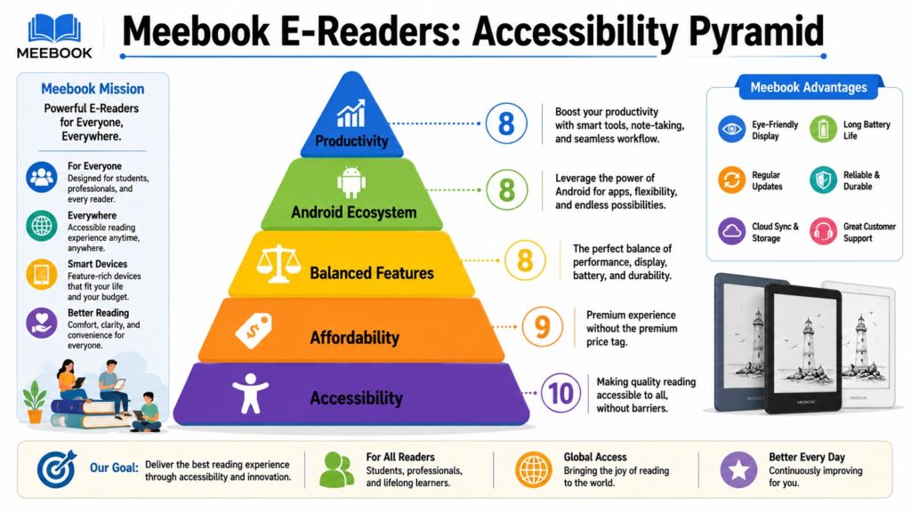 Meebook E-Readers: Accessibility Pyramid
