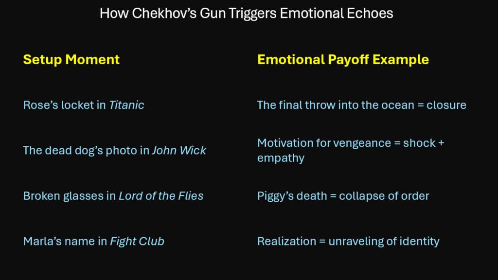 How Chekhov’s Gun Triggers Emotional Echoes