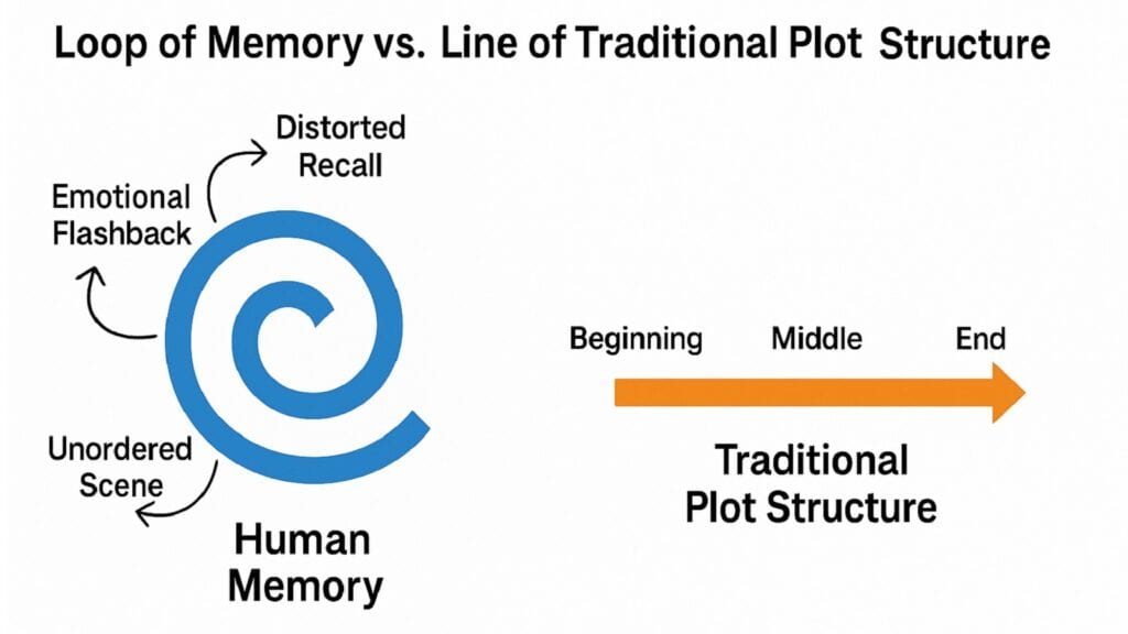 Loop of Memory vs. Line of Traditional Plot Structure