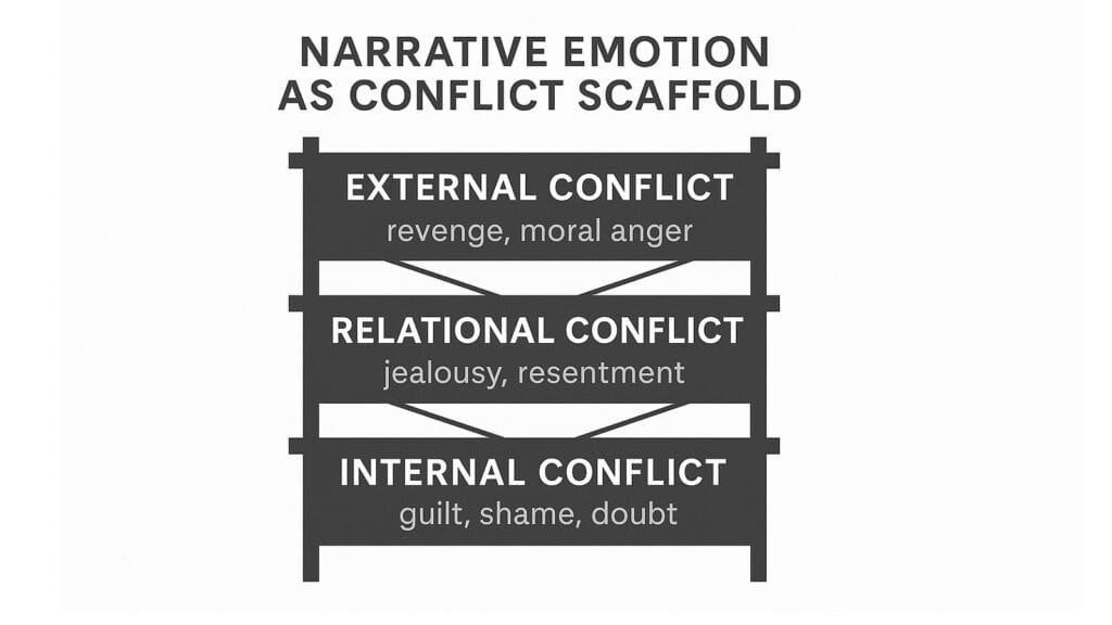 Narrative Emotion as Conflict Scaffold