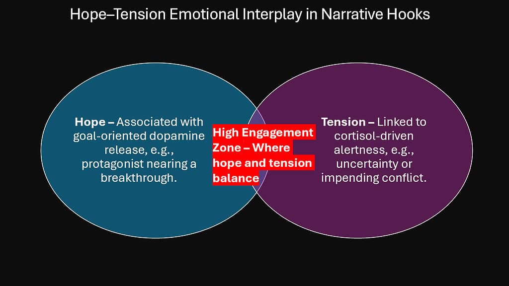 Hope–Tension Emotional Interplay in Narrative Hooks