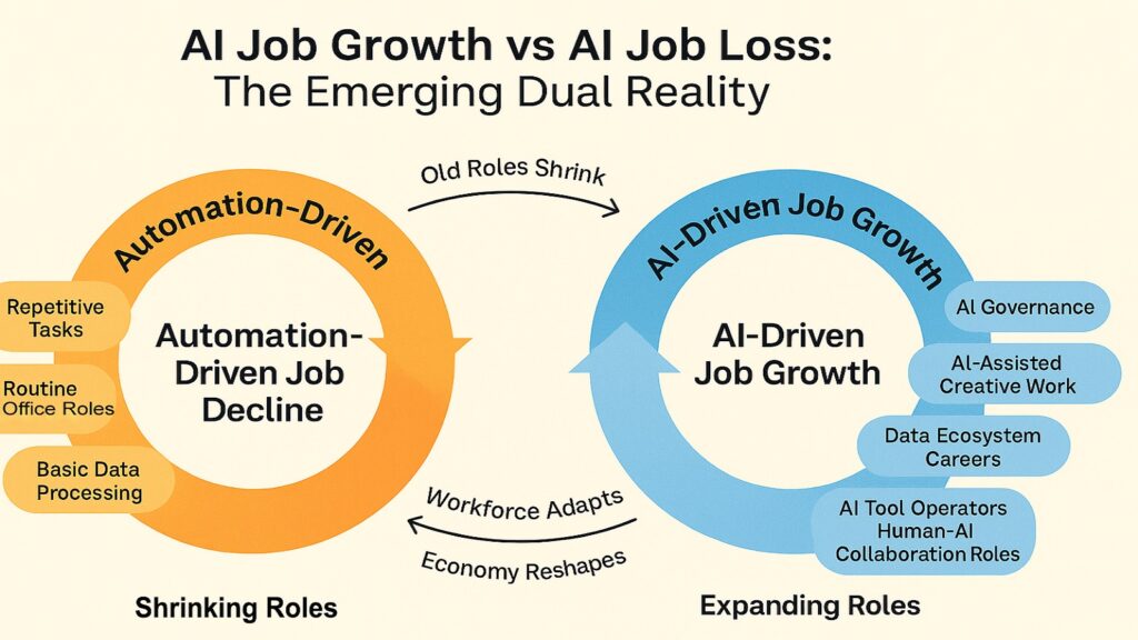 AI Job Growth vs AI Job Los -- The Emerging Dual Reality