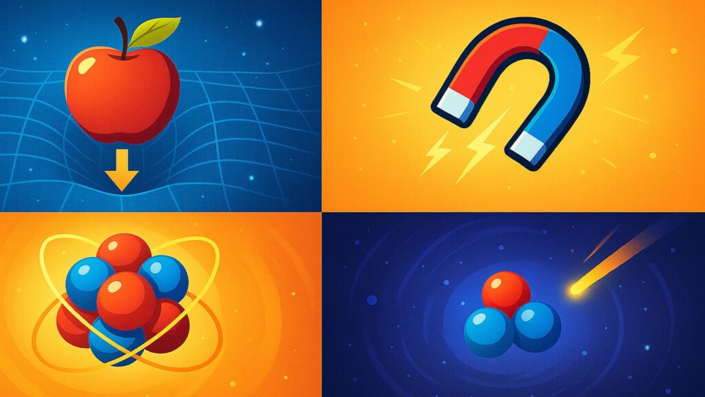 Cosmic Forces -- The Four Fundamental Forces Governing Nature