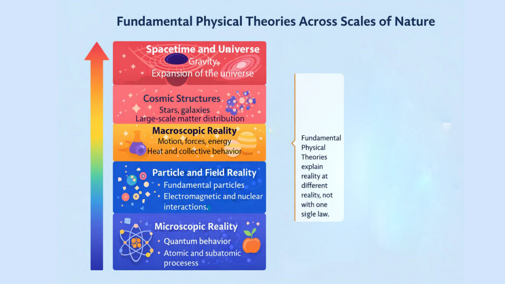Fundamental Physical Theories Across Scales of Nature