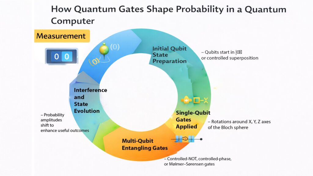 How Quantum Gates Shape Probability in a Quantum Computer