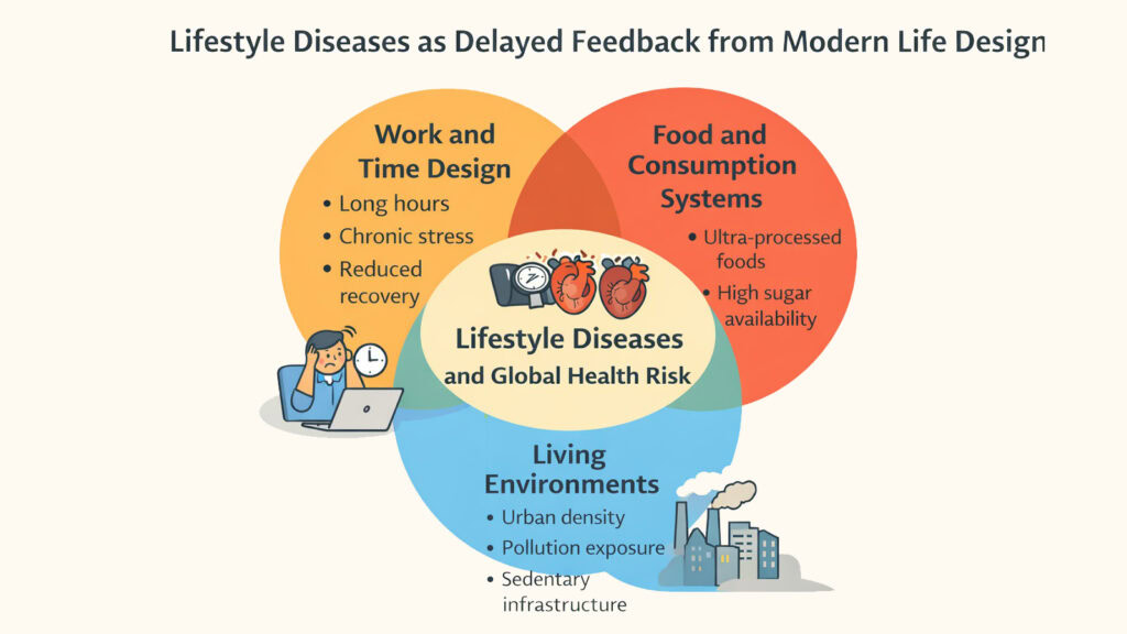 Lifestyle Diseases as Delayed Feedback from Modern Life Design