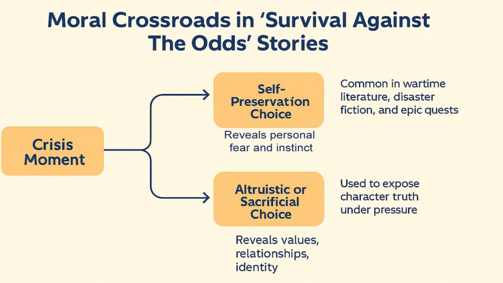 Moral Crossroads in 'Survival Against The Odds' Stories