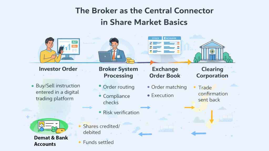 The Broker as the Central Connector in Share Market Basics