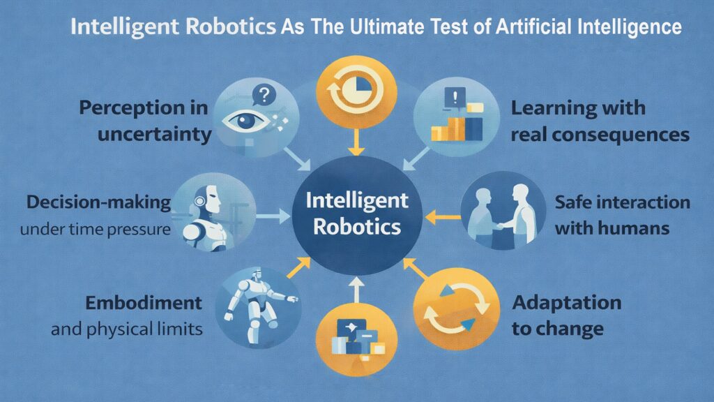 Intelligent Robotics as the Ultimate Test of Artificial Intelligence