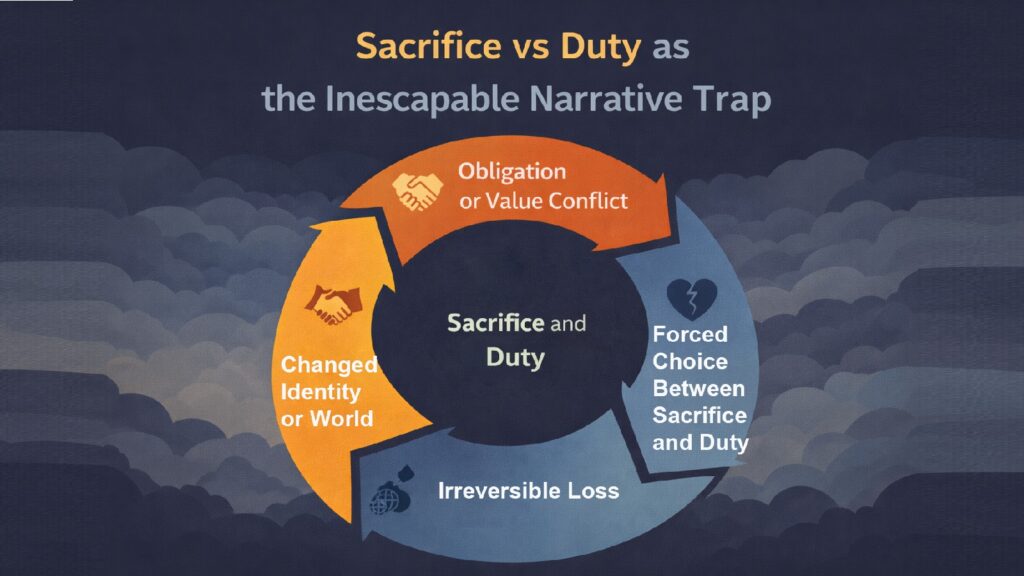 Sacrifice vs Duty as the Inescapable Narrative Trap