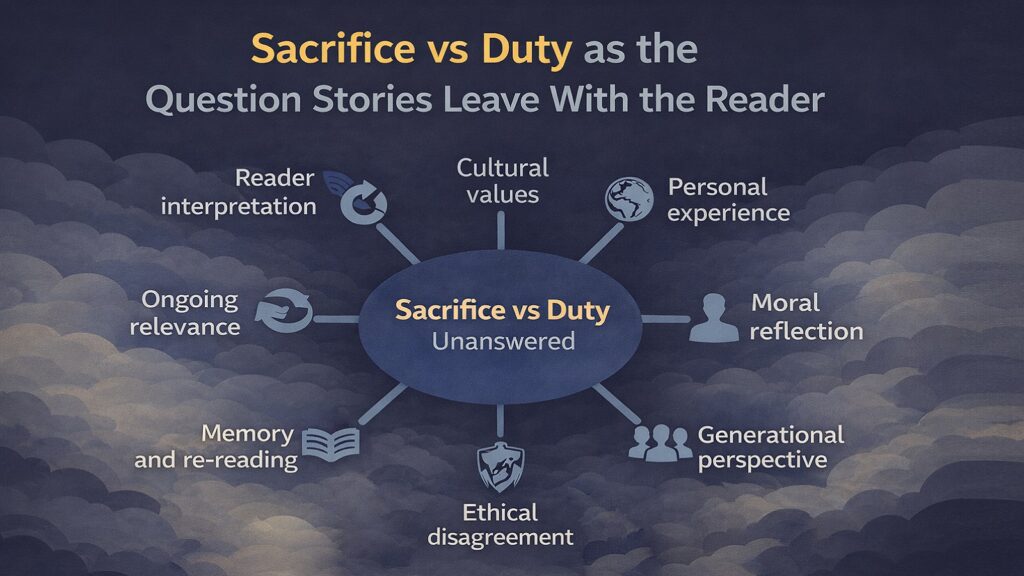 Sacrifice vs Duty as the Question Stories Leave With the Reader