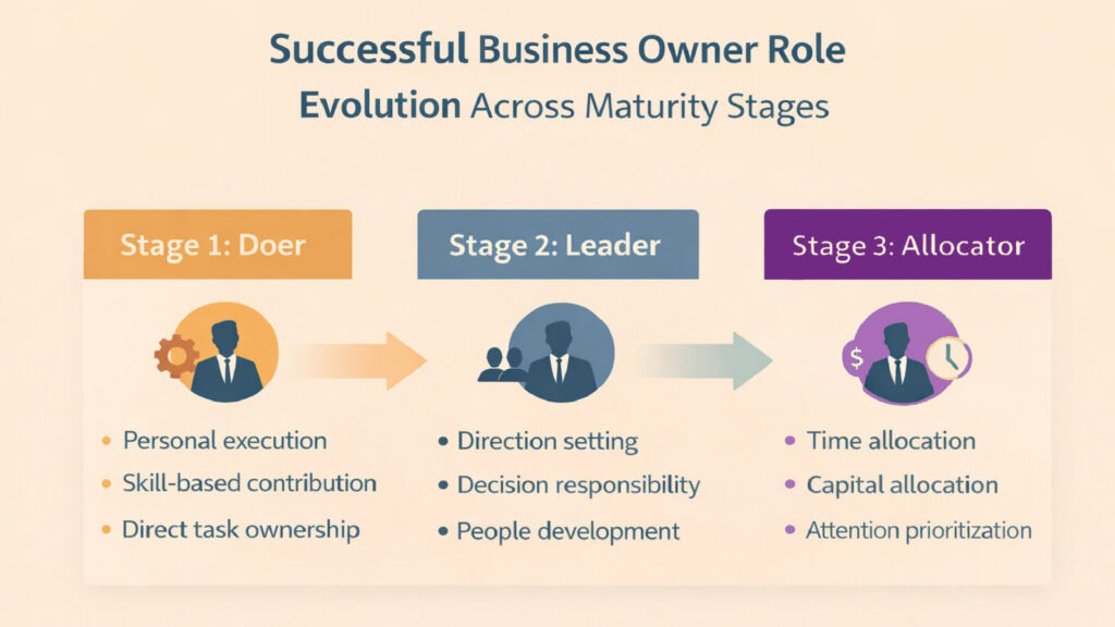 Successful Business Owner Role Evolution Across Maturity Stages