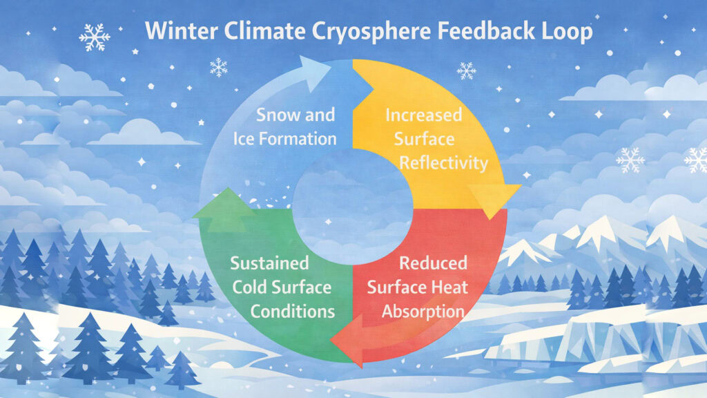 Winter Climate Cryosphere Feedback Loop