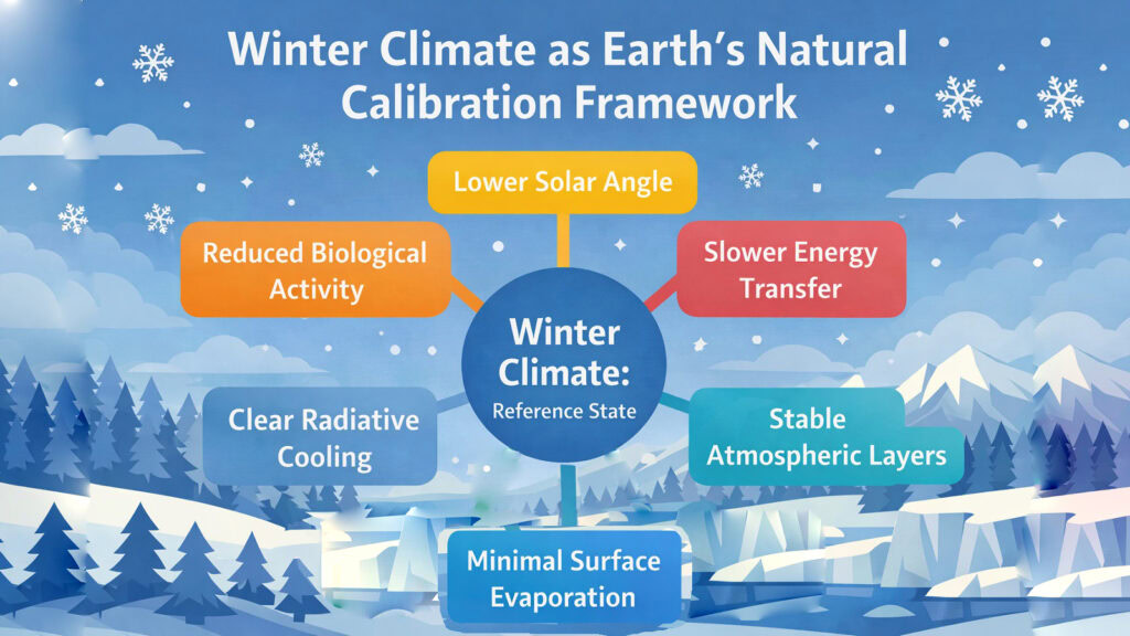 Winter Climate as Earth’s Natural Calibration Framework