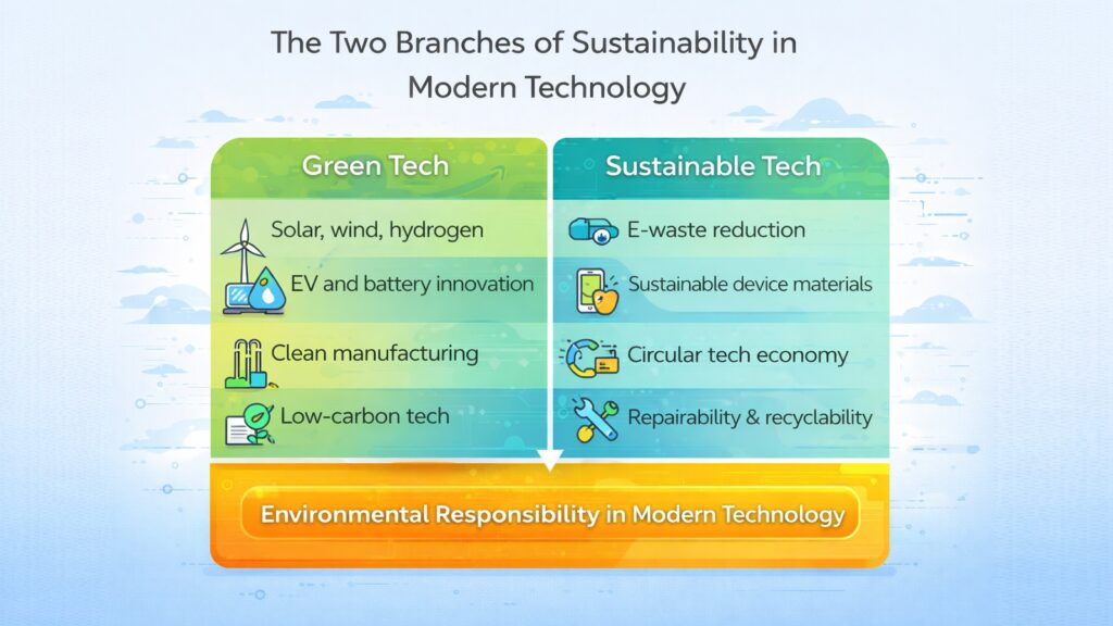The Two Branches of Sustainability in Modern Technology