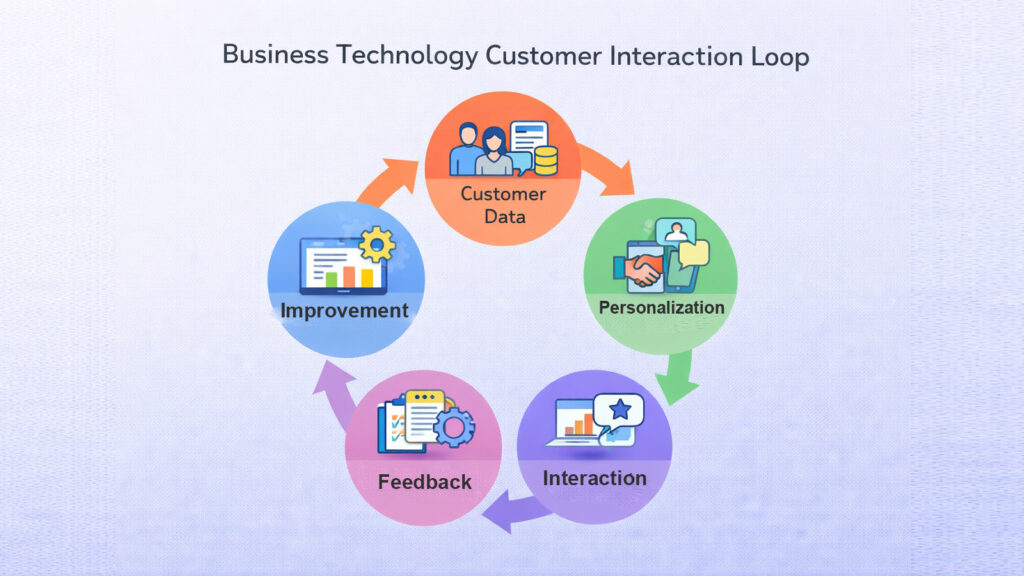 Business Technology Customer Interaction Loop