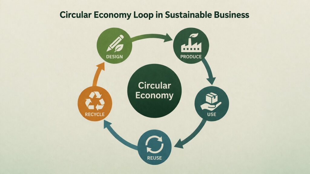 Circular Economy Loop in Sustainable Business