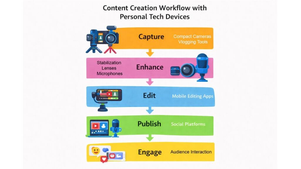 Content Creation Workflow with Personal Tech Devices