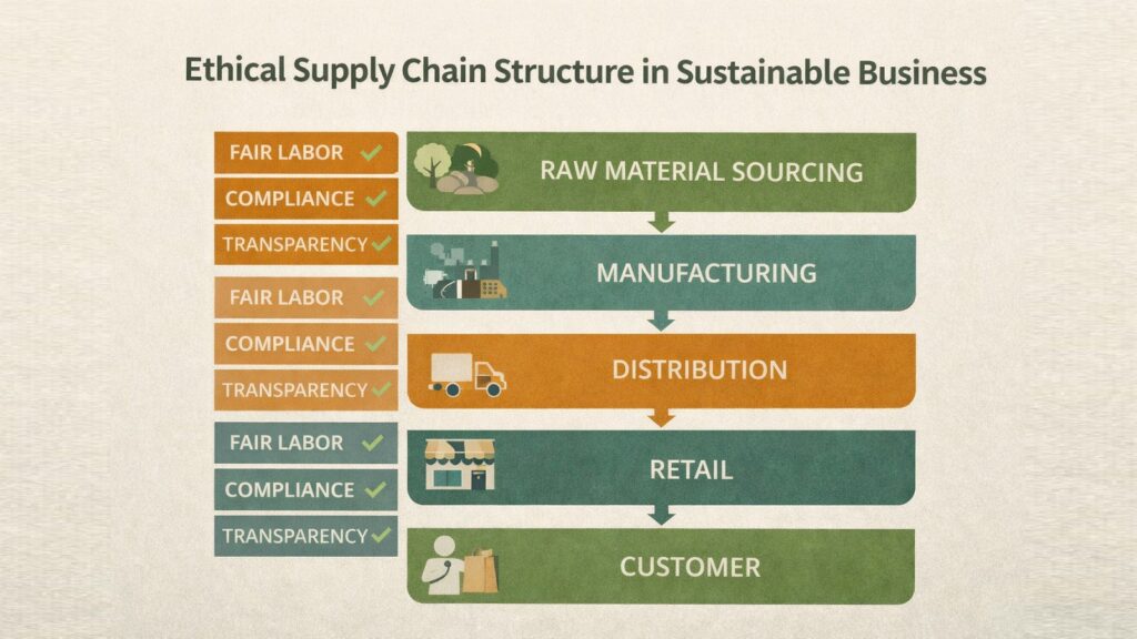 Ethical Supply Chain Structure in Sustainable Business