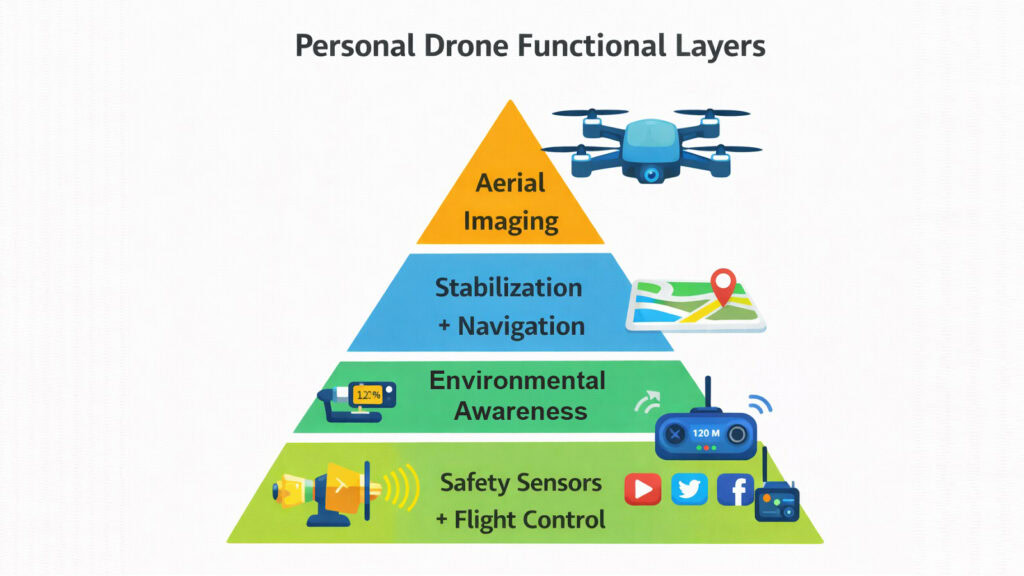 Personal Tech Devices -- Personal Drone Functional Layers