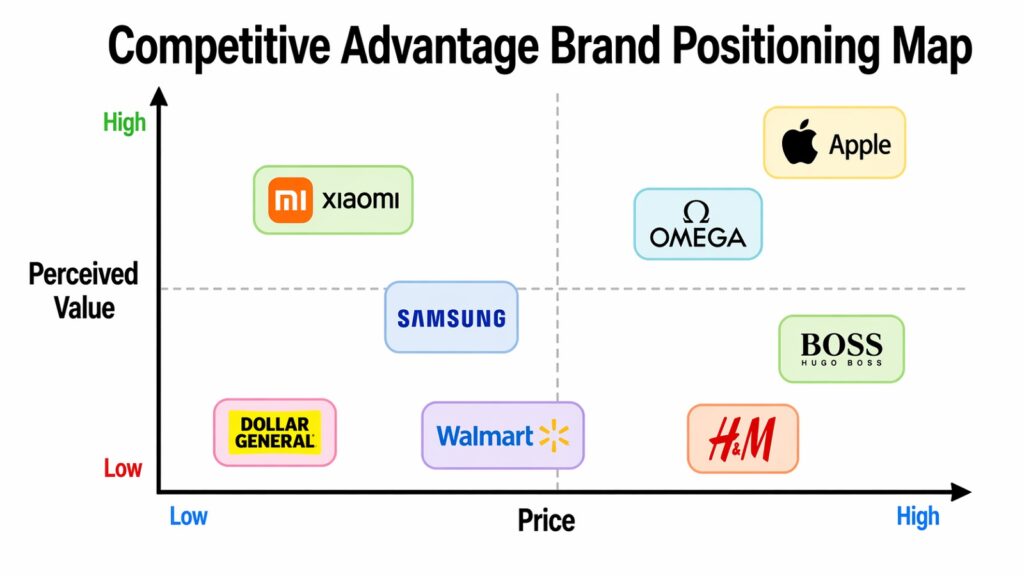 Competitive Advantage Brand Positioning Map