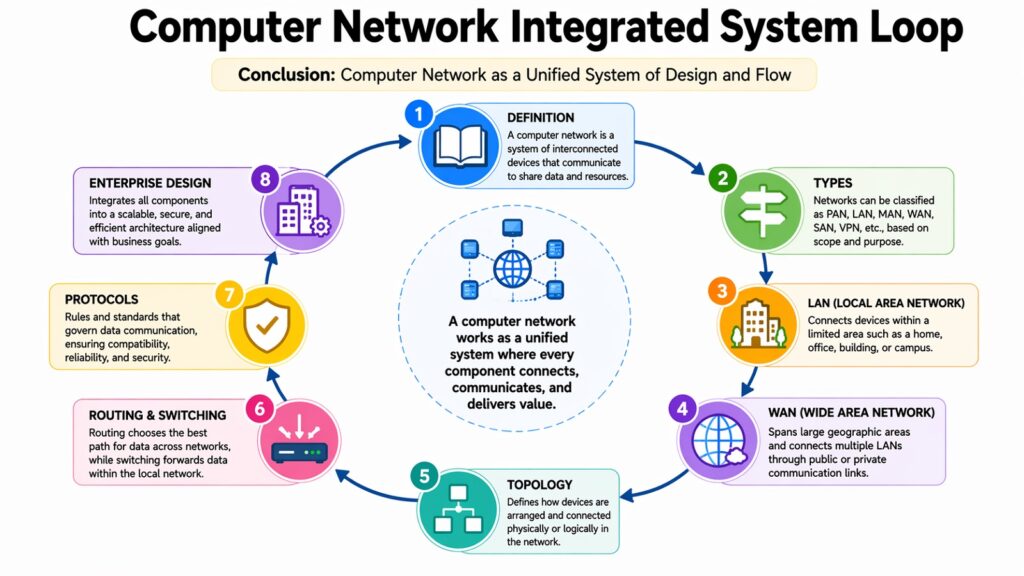 Computer Network as a Unified System of Design and Flow