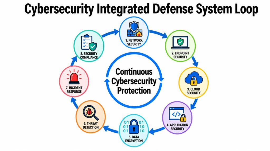 Cybersecurity Integrated Defense System Loop