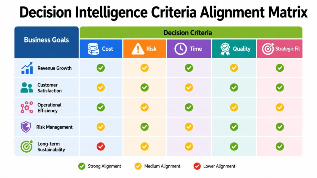Decision Intelligence Criteria Alignment Matrix
