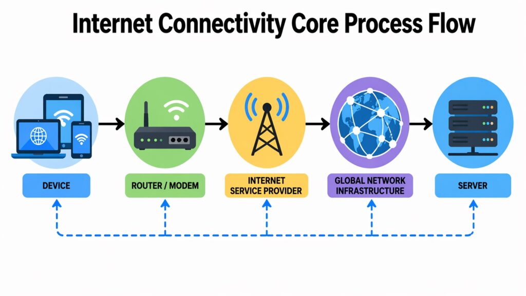 Internet Connectivity Core Process Flow