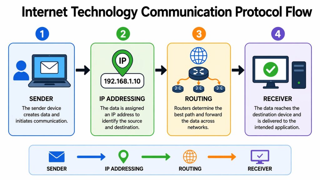 Internet Technology Communication Protocol Flow