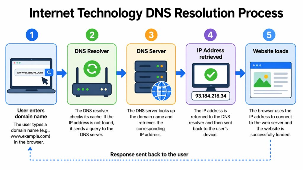 Internet Technology DNS Resolution Process
