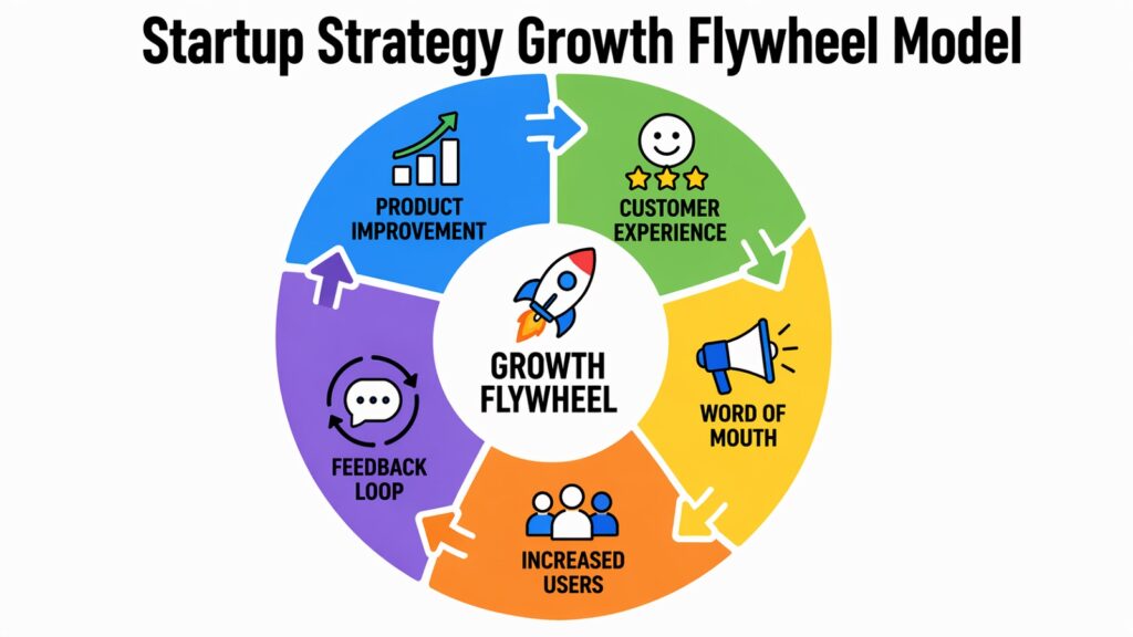 Startup Strategy Growth Flywheel Model