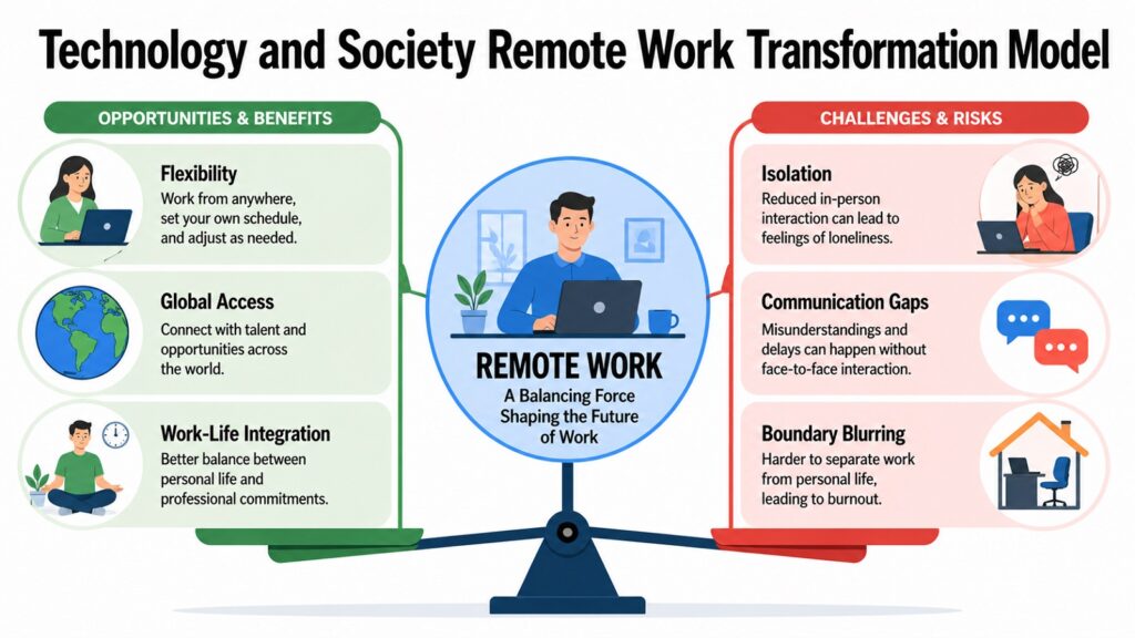 Technology and Society Remote Work Transformation Model