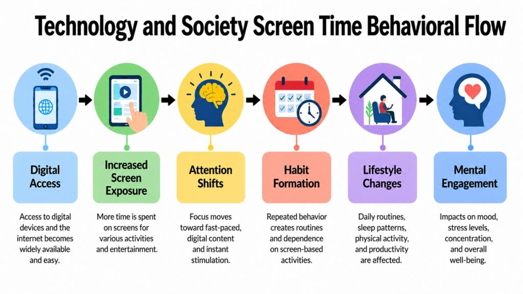 Technology and Society Screen Time Behavioral Flow