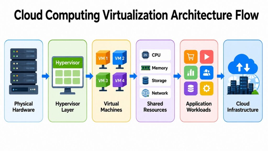 Cloud Computing Virtualization Architecture Flow