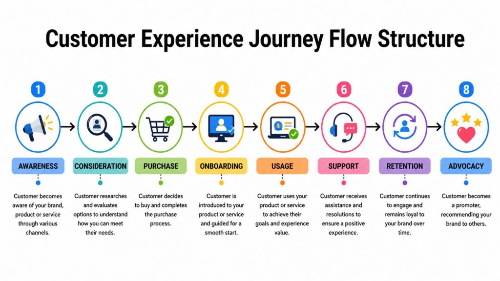 Customer Experience Journey Flow Structure