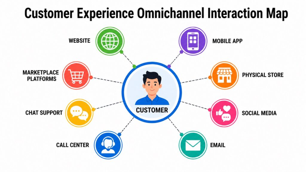 Customer Experience Omnichannel Interaction Map