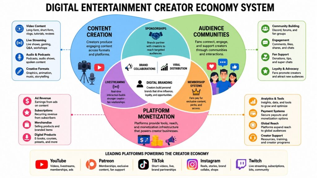 Digital Entertainment Creator Economy System