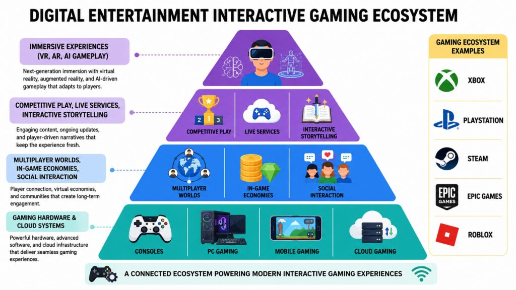 Digital Entertainment Interactive Gaming Ecosystem