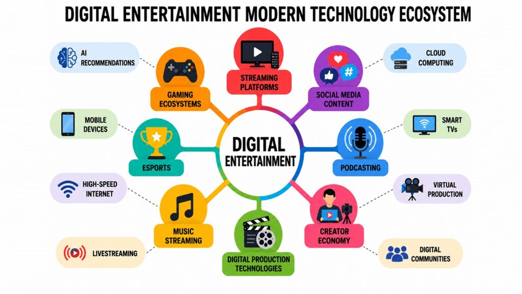 Digital Entertainment Modern Technology Ecosystem