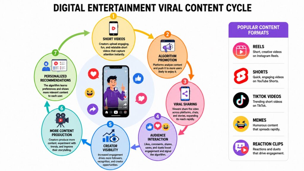 Digital Entertainment Viral Content Cycle