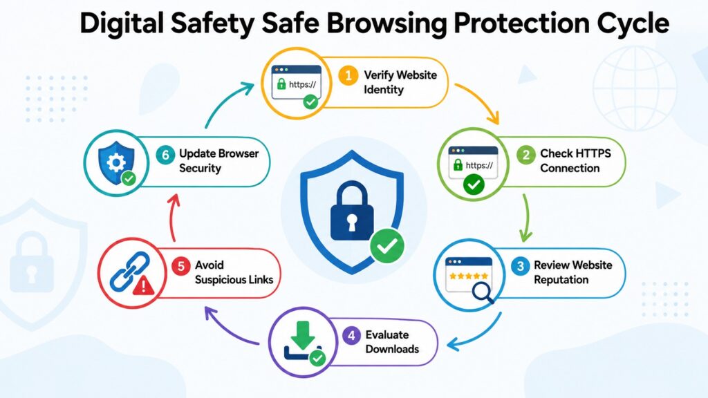 Digital Safety Safe Browsing Protection Cycle