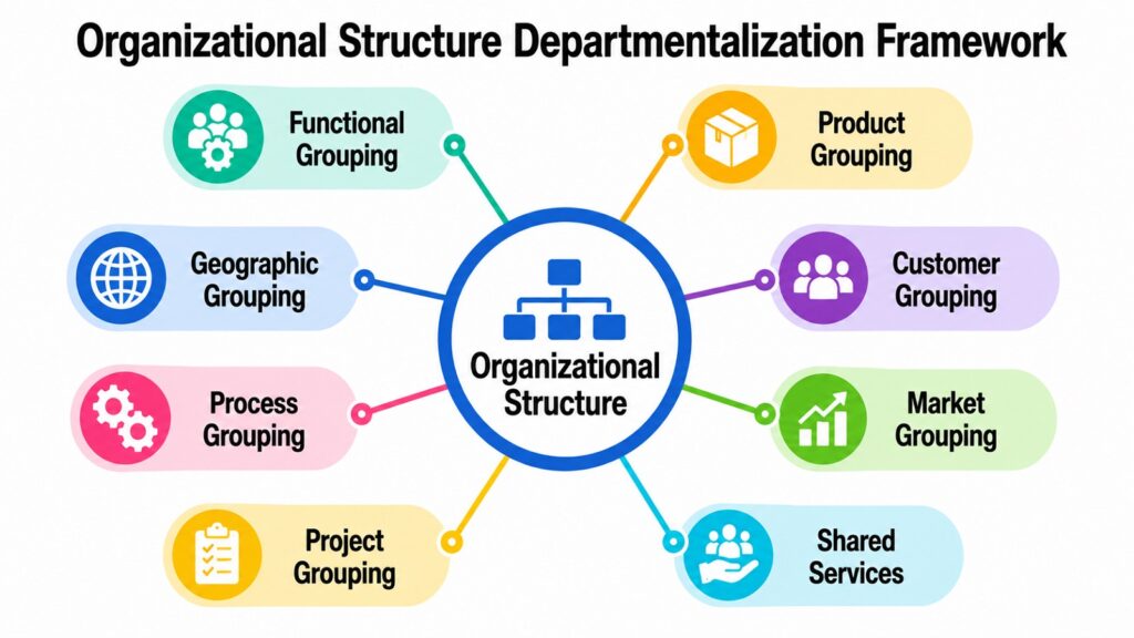Organizational Structure Departmentalization Framework
