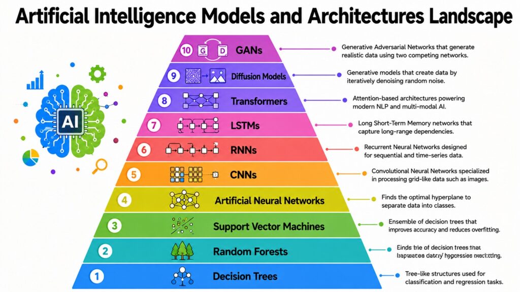 Artificial Intelligence Models and Architectures Landscape