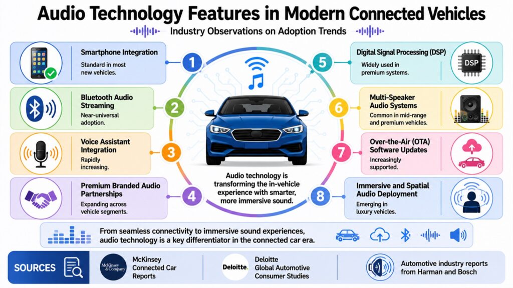 Audio Technology Features in Modern Connected Vehicles