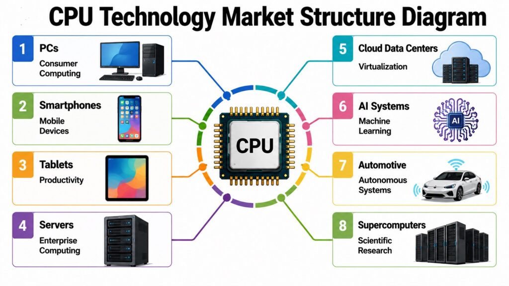 CPU Technology Market Structure Diagram