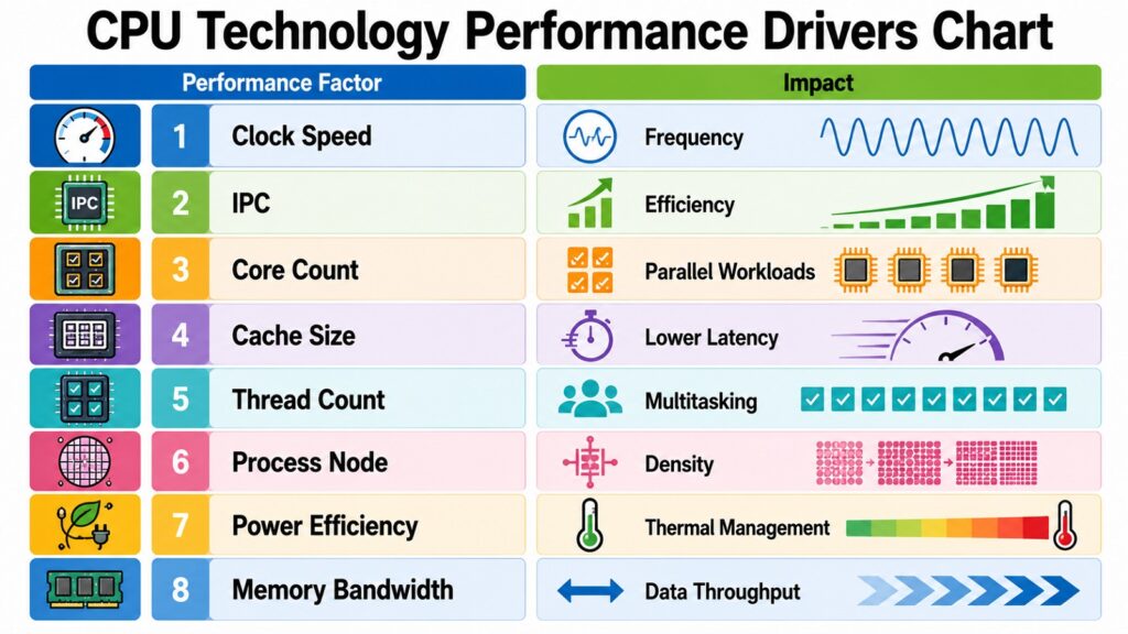 CPU Technology Performance Drivers Chart