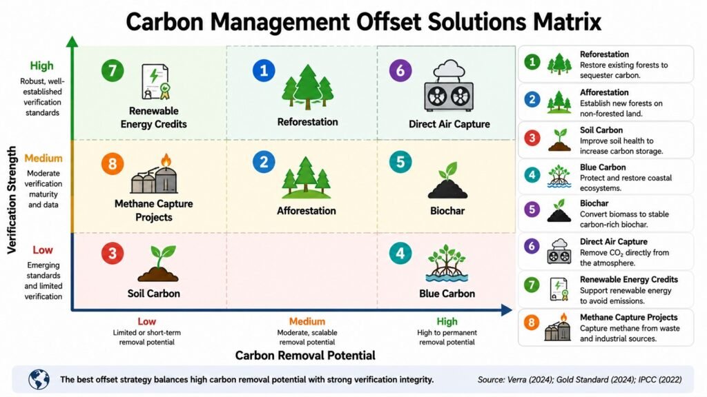 Carbon Management Offset Solutions Matrix
