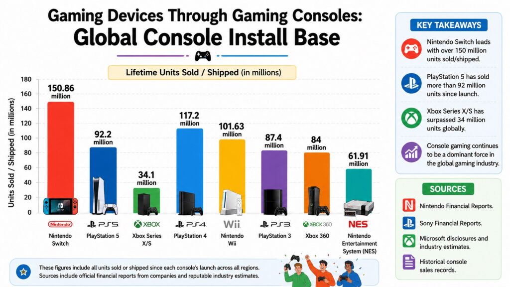 Gaming Devices Through Gaming Consoles: Global Console Install Base