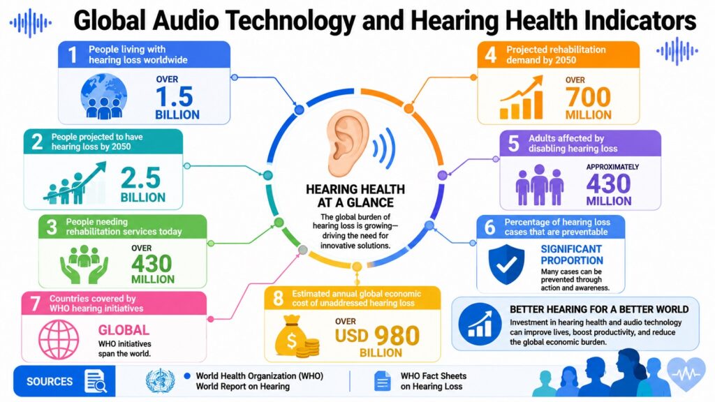 Global Audio Technology and Hearing Health Indicators